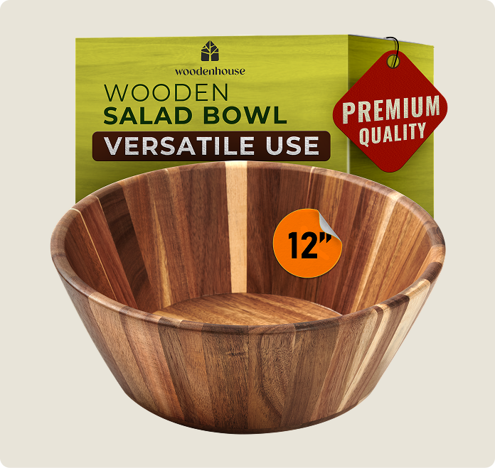 Wooden Salad Bowl - Round