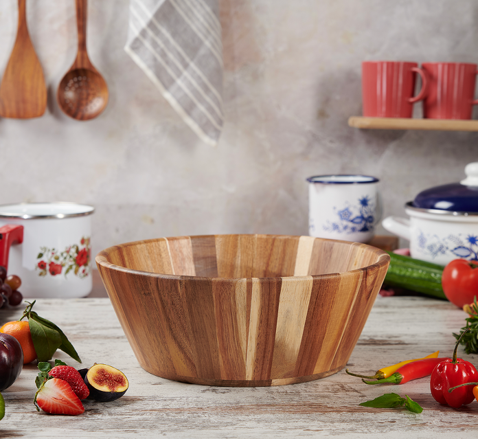 Wooden Salad Bowl - Round
