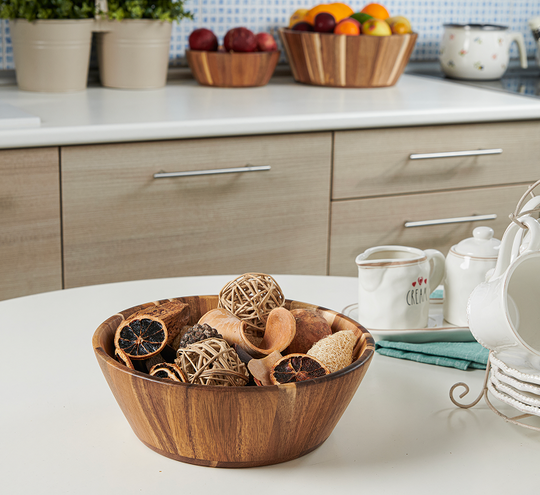 Wooden Salad Bowl - Round