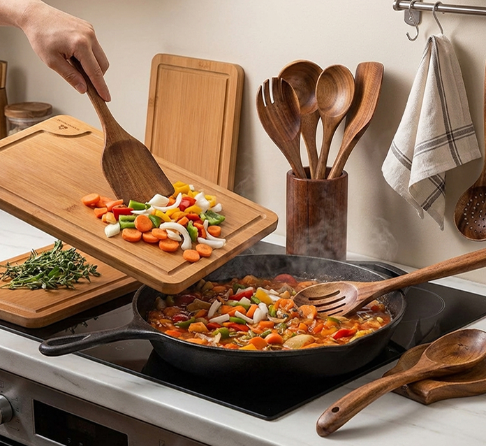 WOODENHOUSE Utensil and Cutting Board Set - Thumbnail 5