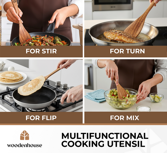 Wooden Spatula — 12” Acacia Flat Turner