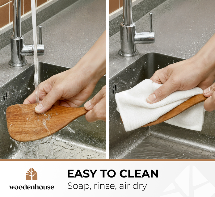 Wooden Spatula — 12” Acacia Flat Turner