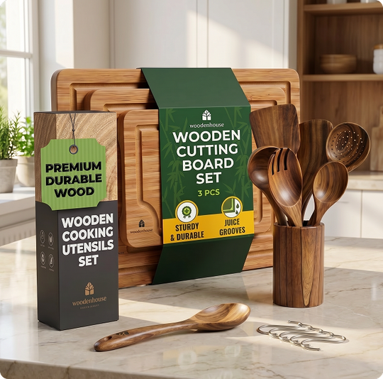 8-Piece Utensil & 3 Cutting Boards Set