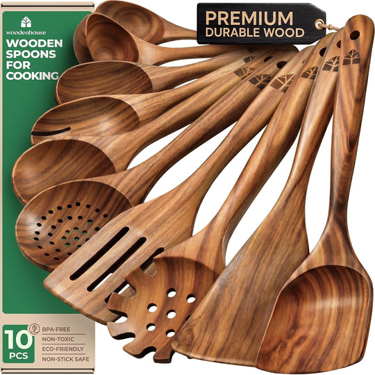 Wooden Spoons 10 Piece Set