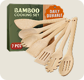 Bamboo Cooking Utensils – 7 PCs
