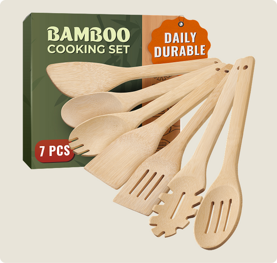 Bamboo Cooking Utensils – 7 PCs