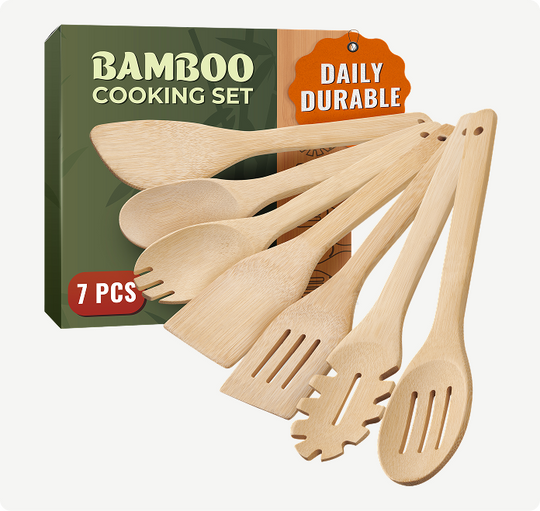Bamboo Cooking Utensils – 7 PCs