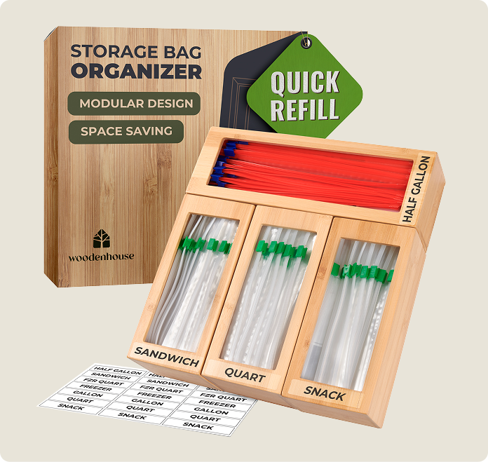Storage Bag Organizer - 4 Separate Boxes