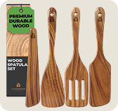 Wooden Spatula for Cooking Set of 4