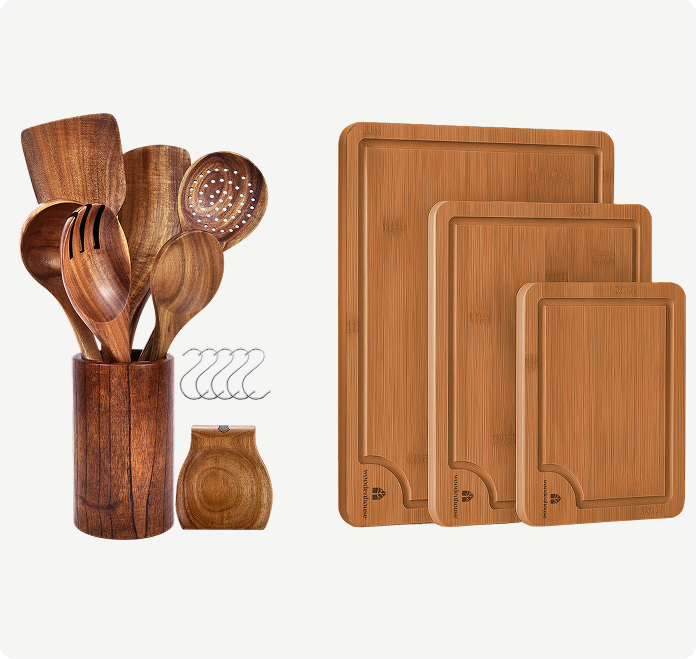 WOODENHOUSE Utensil and Cutting Board Set - Thumbnail 2