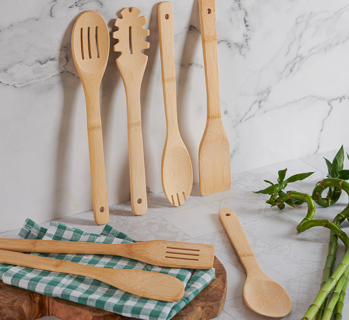 Bamboo Cooking Utensils – 7 PCs