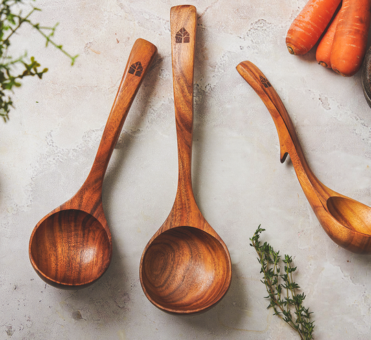 Wooden Ladle Set of 3