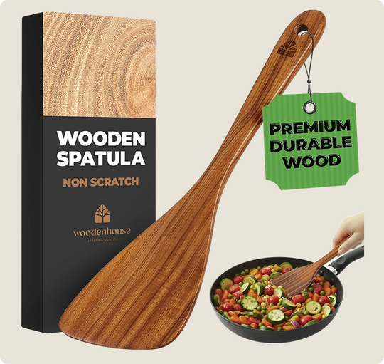 Wooden Spatula — 12” Acacia Flat Turner