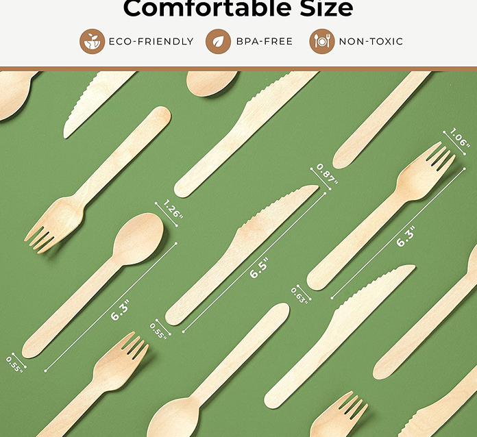 Biodegradable Utensils – 320 Pcs