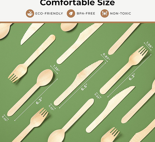 Biodegradable Utensils – 320 Pcs