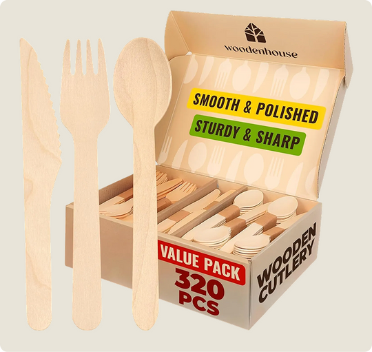 Biodegradable Utensils – 320 Pcs