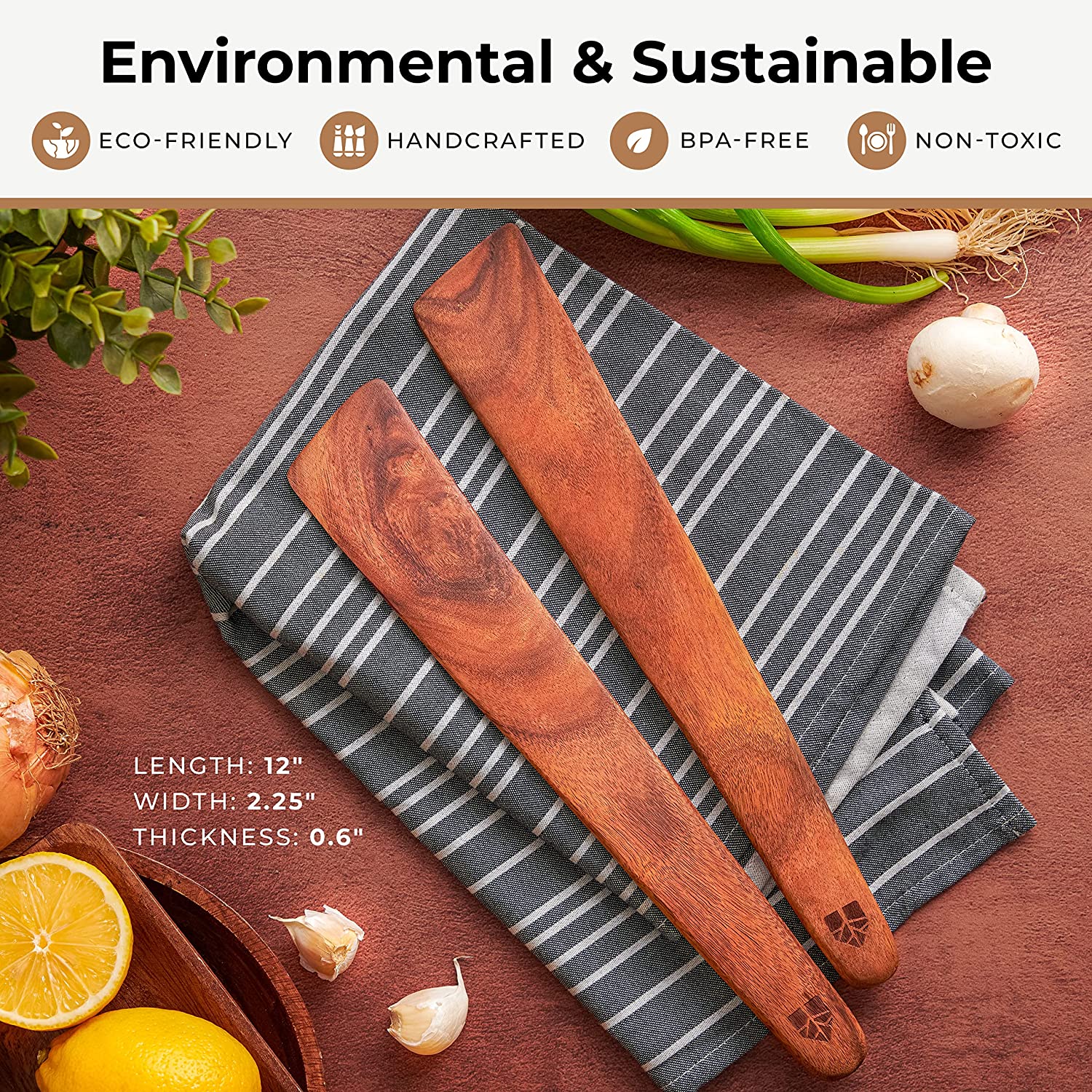 Wooden Spatula for Cooking, Kitchen Set of 4, Natural Teak Wooden Utensils  including Paddle, Turner …See more Wooden Spatula for Cooking, Kitchen Set
